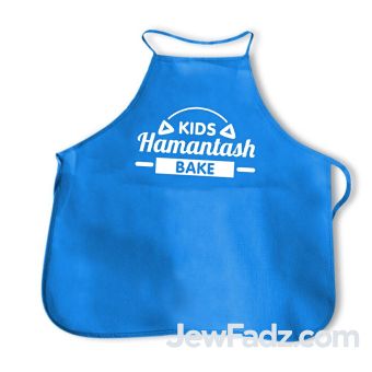 Light Blue Nonwoven with white KIDS Hamantash Bake Aprons