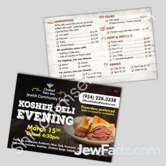 Kosher Deli Evening Postcard Design