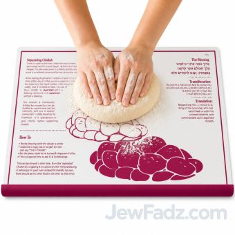 Pink Transparent Silicone Challah Bake Mat – Flexible