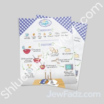 Mega Challah Bake Recipe Card Design