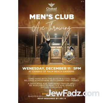 Mens Club Axe Throwing Flyer
