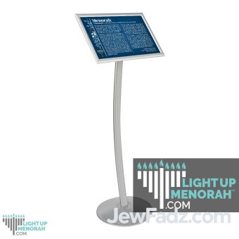 Freestanding Sign Stand for Large Outdoor and Indoor Chanukah Menorah Display – 17" x 11" Snap Frame