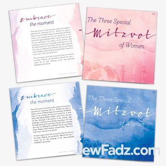 3 Mitzvos Brochure for Women - Pink & Blue