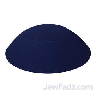 Navy Blue Plain Yarmulkas - Size 5
