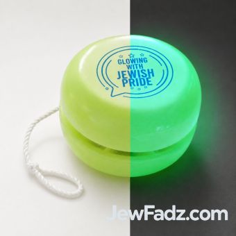 Glow in the Dark “Glowing with Jewish Pride” Yoyo – Green Color, Battery-Free