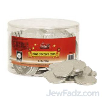 Parve Chocolate Gelt Tub by Liebers (80 Coins, 6 Grams)