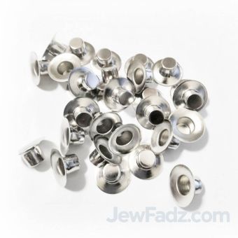 Metal Menorah Bases/Inserts with Rim for Chanukah - Pack of 18 pieces