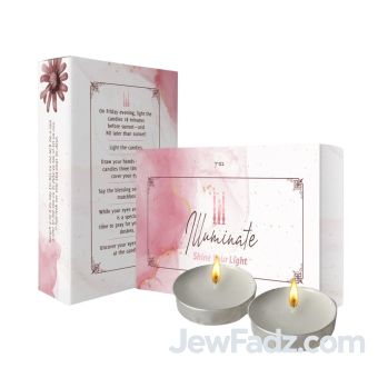 Pink - 'Illuminate' Neshek Candlelighting Kit w/ 2 Tealights ONLY [No Matches or Striker]