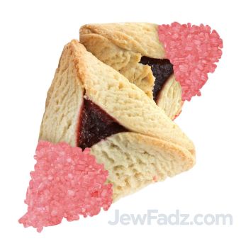 10lb Bulk Hamantashen (not individually wrapped) with Pink Crystal Sprinkle Dairy-Free, Nut-Free approx 110-120 pieces