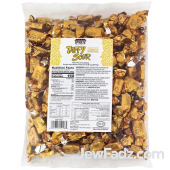 2lb Bag Gold Sour Strawberry Taffies