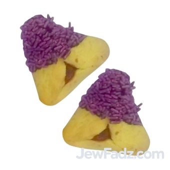 10lb Bulk Hamantashen (not individually wrapped) with Purple Sprinkle Dairy-Free, Nut-Free approx 110-120 pieces