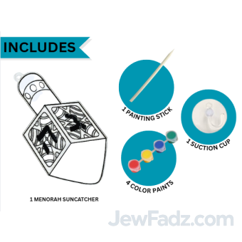 Patterned Dreidel Suncatcher Kit (individually Packed)