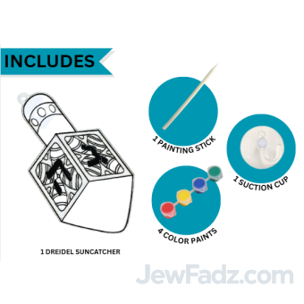 Patterned Dreidel Suncatcher Kit (Individually Packed)