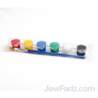 Individually Wrapped Acrylic Paints + Paintbrush Set