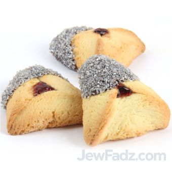 10lb Bulk Hamantashen (not individually wrapped) with Silver Crystal Dairy-Free, Nut-Free approx 110-120 pieces