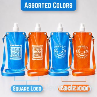 Camp Gan Israel Foldable Water Bottles w/ Square or Circle Logo