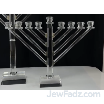 Standard Size Exquisite Crystal Rambam Menorah w/o engraving
