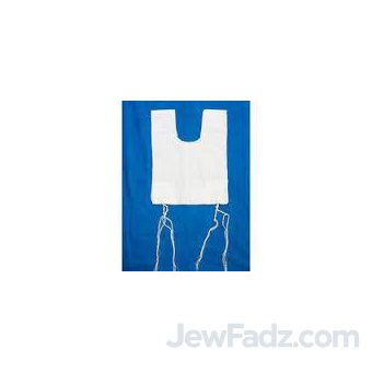 Poly-Cotton Tzitzis PLAIN - Size: 6 (Ages 11-12)