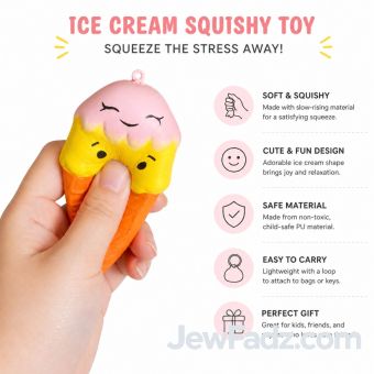 Ice Cream Squishy Toy - Perfect Shavuos swag