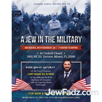 Jew in the Military Eli Estrin Flyer Design