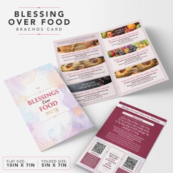 Blessing over Food Brachos Card - Generic or Customized