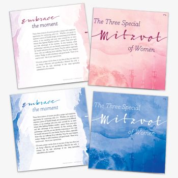 3 Mitzvos Brochure for Women - Pink & Blue