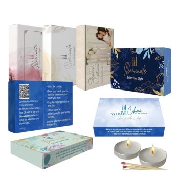 Neshek Candlelighting Kits - NEW Shabbos & Yomtov Versions!