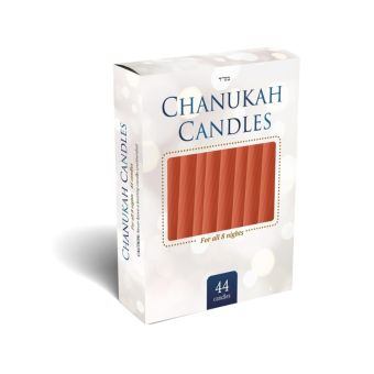 Regular Orange Chanukah Candles - Case Quantity