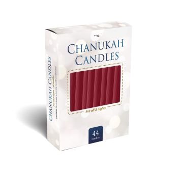 Regular Maroon Chanukah Candles - Single