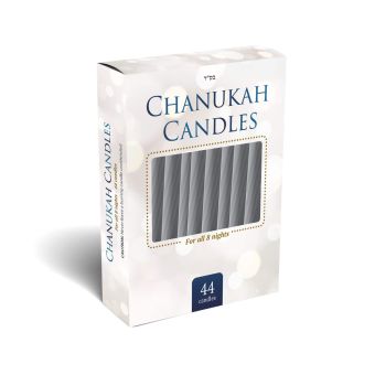 Regular Silver Chanukah Candles - Case Quantity