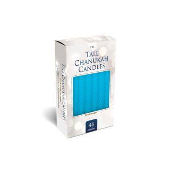 Taller Light Blue Chanukah Candles - (Purchase in case inc of 24 for better pricing)