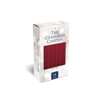 Taller Maroon Chanukah Candles - (Purchase in case inc of 24 for better pricing)