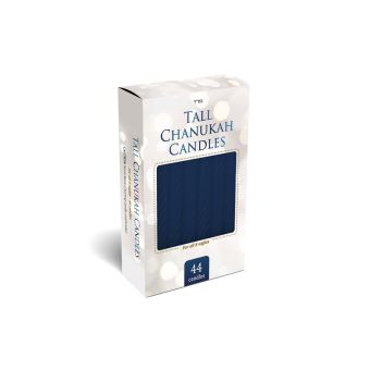 Taller Navy Blue Chanukah Candles - (Purchase in case inc of 24 for better pricing)