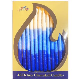 Hand-dipped Chanukah Candles (blue)