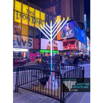 12 Feet Outdoor LED MENORAH™  by MENDY GANSBURG - LIGHTUPMENORAH.com - Ships from NJ and NV