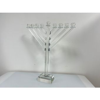 Larger Crystal Menorah with Engraving