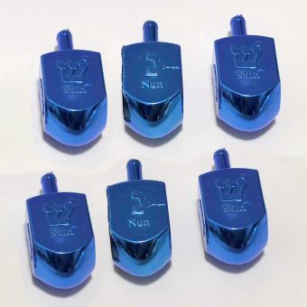 Blue Metallic Plastic Dreidel