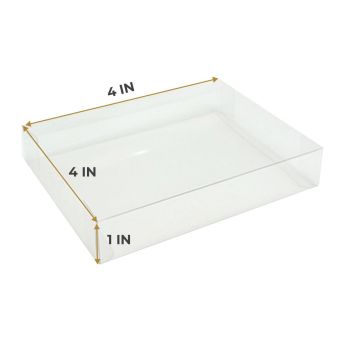 4x4x1 Clear White Gift Packing Box