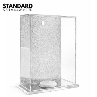 Silver Acrylic Tzedakah Pushka Box without logo