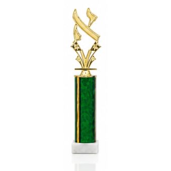 Green - Hebrew School Graduation Aleph Trophy (Size: 11")