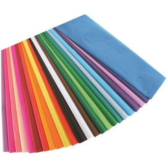 50 Sheets Hygloss Bleeding Tissue Paper Multi-Color Assortment