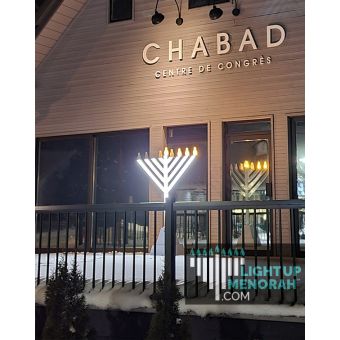 6.4 Feet Outdoor LED MENORAH by MENDY GANSBURG - LIGHTUPMENORAH.com