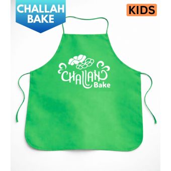 Green - Nonwoven Kids Challah Bake Apron 