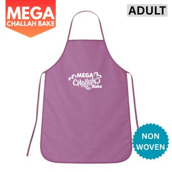 Purple - Nonwoven Adult Mega Challah Bake Apron