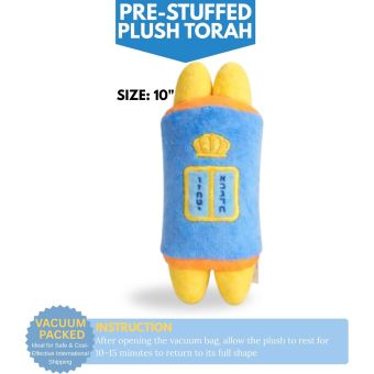 Pre-Stuffed Plush Torah - Size: 10.5 Inches