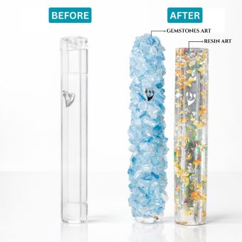 Clear Plastic Mezuzah Case - Paint & Decorate Your Own 