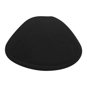 Plain Black Yarmulkas - Size 5