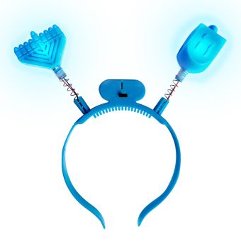 New Design! LED Light Up Menorah & Dreidel Headbopper for Chanukah