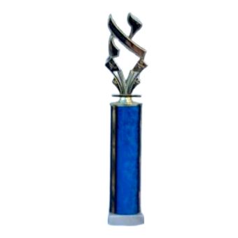 Blue Hebrew School Graduation Aleph Trophy 12"