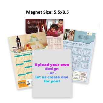 Magnet 5.5x8.5 – Candlelighting with ad - (or Upload your own / Create Custom)